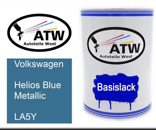 Volkswagen, Helios Blue Metallic, LA5Y: 500ml Lackdose, von ATW Autoteile West.